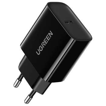 Автомобильная зарядка для устройств UGREEN Зарядное устройство CD137  Fast Charging Power Adapter With PD 20W EU. Цвет: черный