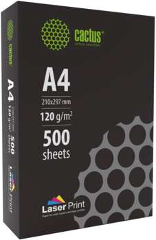 Бумага CACTUS CS-LPA4120500 A4 марка A/120г/м2/500л./белый CIE170% для лазерной печати