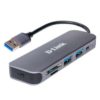 USB-носитель D-Link Концентратор DUB-1325/A1A  с 2 портами USB 3.0, 1 портом USB Type-C, слотами для карт SD и microSD и разъемом USB 3.0 {30}