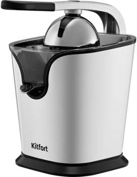 Соковыжималка KITFORT цитрусовая КТ-1169 160Вт рез.сок.:350мл. нержавеющая сталь/черный