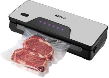 Вакуумный упаковщик KITFORT КТ-1517 130Вт 0.7Бар шир.пак.:29см серебристый/черный