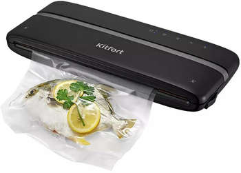 Вакуумный упаковщик KITFORT КТ-1526 110Вт 0.6Бар шир.пак.:27см черный
